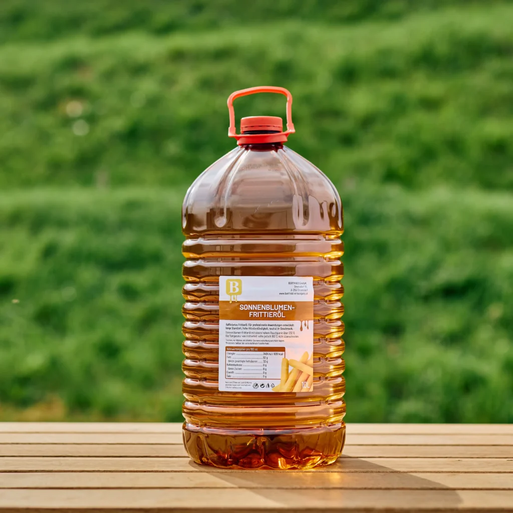 Eine Flasche Berthold Frittieröl