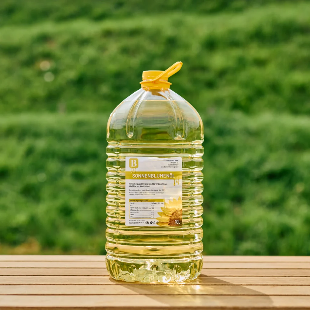Eine Flasche Berthold Sonnenblumenöl